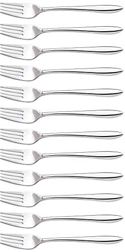 Arcos Serie Berlin - Scatola 12 pezzi Forchettina Dolce - Monoblocco Unipezzo Acciaio Inossidabile 18/10 e 180 mm Colore Argento (12 pcs)