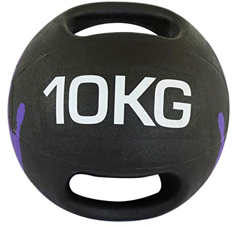 Medizinball Doppelte Griff Fitness Medizinball, Männliche Weibliche Kernfestigkeit Training Aerobic Gummikugel, 3kg / 4kg / 5kg / 6kg / 7kg / 8kg / 9kg / 10kg / 10kg (Size : 10kg/22lbs)
