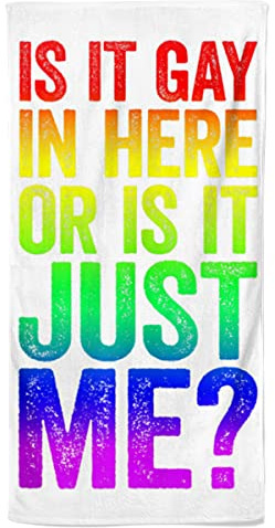 Power Towel das Coole Fitness & Sporthandtuch mit Einer Botschaft | LGBT Gay Lesbian Edition | Größe 50 cm x 100 cm | POWERTOWEL Handtuch Mikrofaser Baumwolle