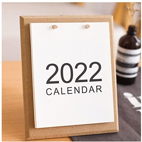 ZAW Kalender Hölzerner Tischkalender 2022 Desktopkalender-Zeitplan, Stand-Up-Tischkalender 2022, monatlicher Kalender von Kalendern for Zuhause Wandkalender Tischkalender (Color : B)