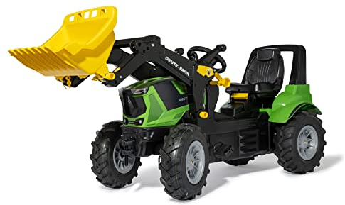 Rolly Toys 730094 rollyFarmtrac Deutz Agrotron 8280 TTV Tretfahrzeug (inkl. rollyTrac Lader, von 3-8 Jahre, Sitz längen-und höhenverstellbar, Luftbereifung), Groß