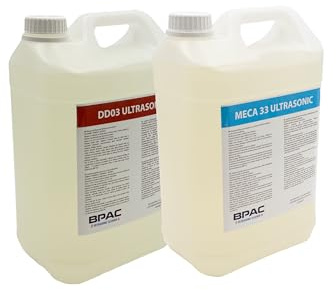BPAC Pack MECA33 y DD03 Detergentes Limpiador Ultrasónico – Líquidos desengrasantes para Limpiador Ultrasónico – 2 Botellas de 5 L – Fabricado en Francia – Económico: dilución del 2 al 5%