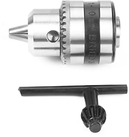 ANKROYU Mini portabrocas de acero inoxidable con llave, adaptador de portabrocas de impacto, portabrocas sin llave para sujetadores para piezas de repuesto rápido multiusos (1.0-10 mm [B12])