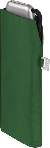 Doppler Parapluie de poche en acier carbone slim uni - Format pratique - Léger - 22 cm, Vert Ivy, 90 cm