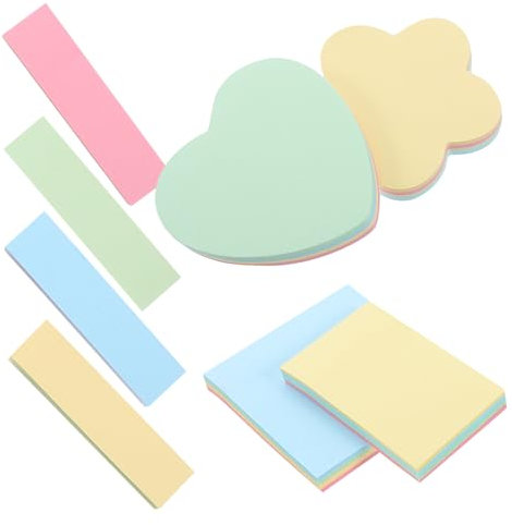 DIYEAH 500stücke Cute Sticky Notepads Selbstklebende Haftnotizen Verschiedenen Designs Für Büro Und Zuhause Praktische Notizzettel Einfachen Organisation Und Kennzeichnung