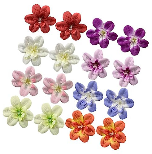 Zerodeko 16 Stücke Gefälschte Orchidee Blume Handwerk Material Lebensechte Simulation Blume Für Dekorationen Hochzeit Party Prom Zubehör