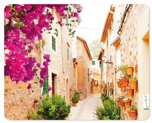 younikat Mauspad mit Mallorca Motiv I 24 x 19 cm I Mousepad in Standard-Größe I rutschfest I Gasse I dv1529