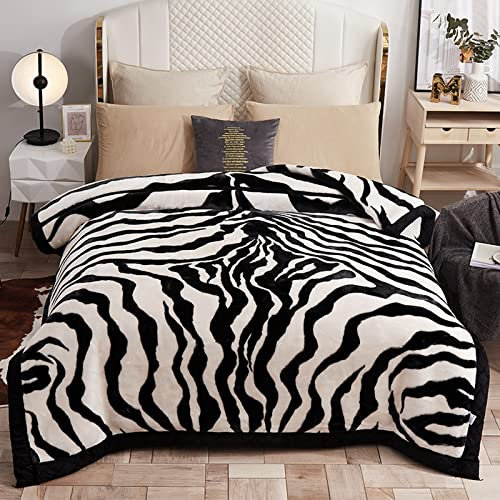 XZZHSM Warme Gewichtsdecke für den Winter, Kingsize, koreanische Nerzdecken, 2-lagige, wendbare Raschel-Bettdecke für Bett und Couch, 200 x 230 cm, 4 kg