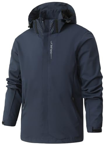 PADOLA Giacca Uomo Giacca Impermeabile Uomo Giacca Primaverile Autunno Giubbotto Uomo Casual Semplice Giacche con Cappuccio