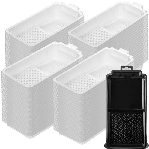 Bates - Vassoio per vernice, 10,2 cm, un vassoio di plastica con 20 fodere per vaschetta di vernice,