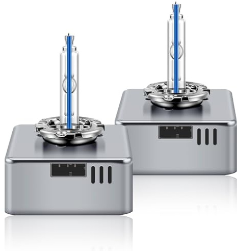 Erato D5S 8000K 25W Lampadine per fari allo xeno HID bianco diamante lampada a scarica abbaglianti e anabbaglianti 12V lampada di ricambio allo xeno impermeabile, confezione da 2