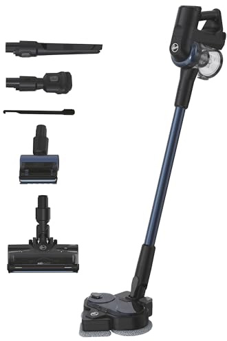Hoover Akku-Stabstaubsauger mit Hydro-Moppaufsatz, hohe Saugkraft, Anti-Twist gegen verhedderte Haare, helle LED-Leuchten, leicht, Flexible Lenkung, Tierhaardüse [HF410YP3]