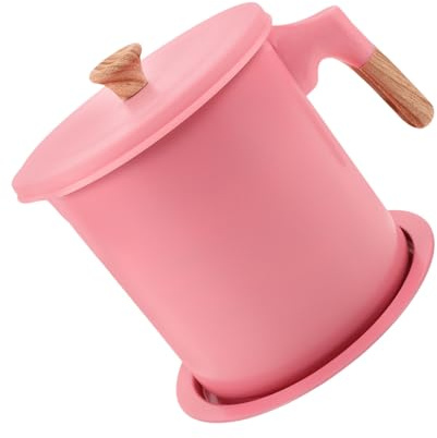 CHICAMPERA Olla para Verter Aceite de Acero Inoxidable 1, 4 L Rosa | Filtro Integrado y Vertido Controlado, Diseño Japonés Elegante, para Cocina y Fritura