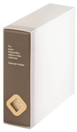 MHADBKH Boîte de rangement pour 24 CD au design efficace pour les amateurs de musique et les familles qui ont besoin d'organiser et de protéger les disques, solution de stockage de CD à domicile