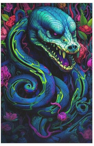 Puzzles 1000 Pièces Adultes, Puzzle De Jeu, Serpent Planche De Bois, Excellent Cadeau pour EnfFourmis 78×53cm