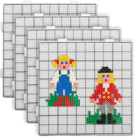 Iron Beads Pegboards - Square Heat-Resistant Precision Mat | Melting Beads Mat Picking Tool | for Pattern Making Beading Art Projects Kids Adults Beginners
