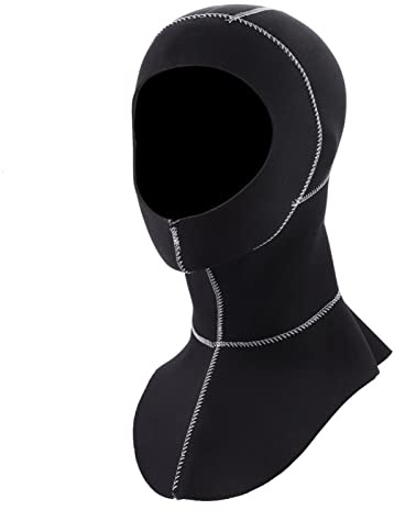 MAMJENNI Gorro de Neopreno Keepdiving de 3 mm, cálido, para Buceo y Snorkel, Disponible en 3 tamaños. Accesorio para Deportes acuáticos. (L)