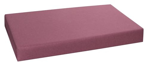 Best Wool Cuscino per pallet, 120 x 80 cm, cuscino per pallet europei, imbottitura per pallet con schiuma di poliuretano granulato, trapuntato, comodo, facile da pulire, per giardino, terrazza