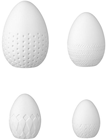 Räder Porzellan Eier 4er Set weiß