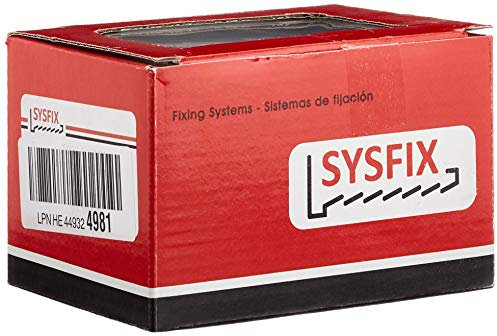 Sysfix 0 Fermaporta avvitabile n. 5 Bianco (Scatola da 10 Pezzi con tasselli e Viti), 3x3x2 cm, unità