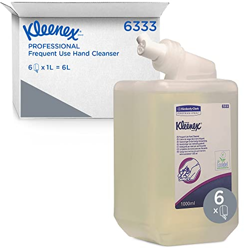 Kleenex Seife 6333 - Handseife für die häufige Verwendung - transparent/parfümfrei, Handreiniger 6 x 1 L