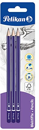 Pelikan 978841 GPHB/3/B Härtegrad HB Bleistifte, Blau, 1 Stück (1er Pack)