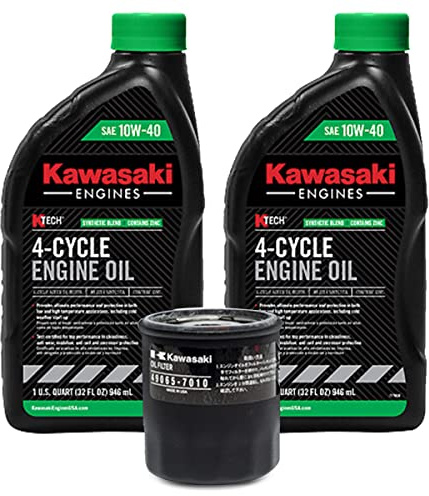 10W-40 Kawasaki Oil Change Kit, (1) 49065-7010 Oil Filter & (2) 99969-6296 Quarts Of Oil