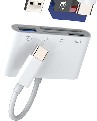 USB C HUB TF lector de tarjetas SD USB OTG tipo C cargador 4 en 1 estación de acoplamiento para Apple iPhone 15 Pro Max para iPad Air Macbook adaptador multipuerto micro SD memoria flash unidad flash
