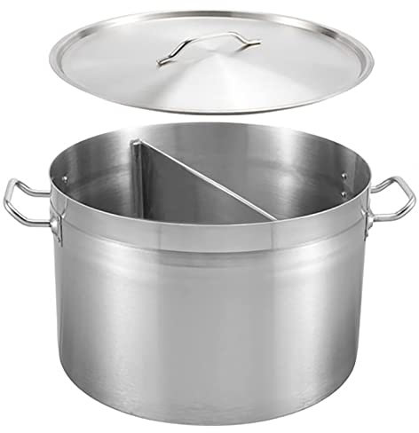 KOMFGT Soup Pot/Soup Bucket/hot Pot 201 Stainless Steel Composite Bottom Commercial Big Soup Pot Braised Cooking Bucket (45cm)