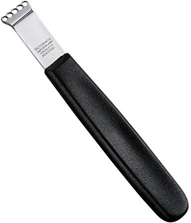 Victorinox Lemon Zester with Nylon-Handle, Stainless Steel, Black, 4 x 5 x 5 cm