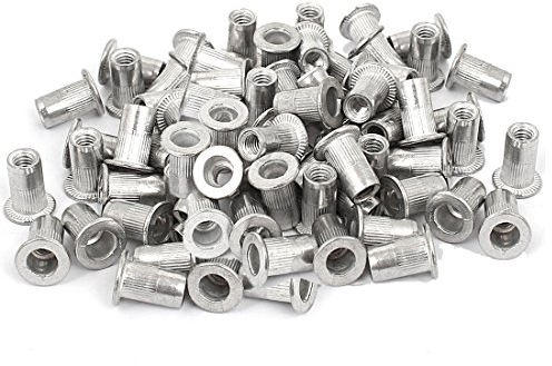 VEDA® 50pcs M6 Threaded Rivet Nuts – Aluminum Insert Nutserts for Sheet Metal, DIY, Auto & Industrial Use – Corrosion Resistant