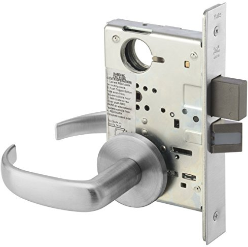 Yale PBR 8802FL 626 RH Heavy Duty Mortise Lockset, Lever, Privacy
