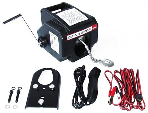 Bootsseilwinde 12V Zugwinde für Anhängerkupplung bis 3175kg Elektrische Seilwinde, Bootswinde elektrisch, Winde Seilzug Stahlseil