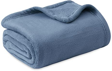 BEDSURE Kuscheldecke Flauschig Decke Fleecedecke - Wohndecke Warm Winter Weich, Sofadecke Kleine, Decke Couch Blanket, Wohn- & Kuscheldecken Kinder 130x150cm, Sofa überwurfdecke Hellblau