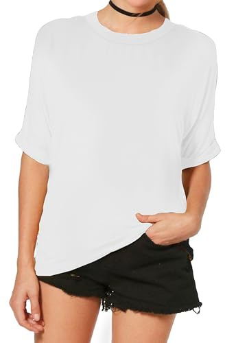 Camiseta Ancha de Tirantes para Mujer - Cuello de Pico - Estilo Informal - Azul Real - XXXL - UK 24-26/EU 52-54 (Talla Grande)