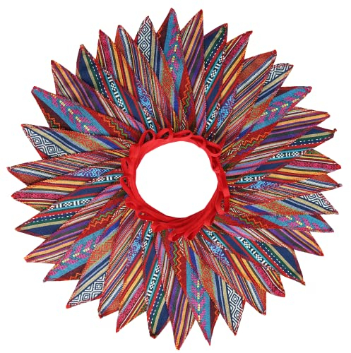 G2PLUS Boho Fabric Bunting Banner - 10M Bohemian Outdoor Garland - Summer Cotton Bunting with 36PCS Double Side Pannants for Decorating Children's room, Camping Trips