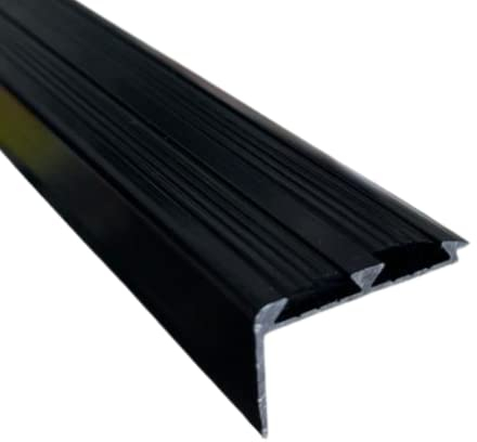 Stair Edge Nosing Trim - 900mm x 35mm x 19mm - Anti Slip Tread - Nose Edging - Black - Screw Down by Grandismo®