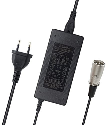 Abakoo Netzteil Ladegerät Ladekabel 29,4V 2A für 24V 10AH Akkus mit 3pin XLR Stecker ersetzt HP1202L2