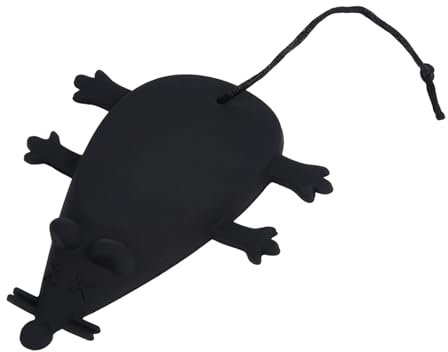 Butée de porte en silicone en forme de souris - Pour la maison, le jardin, le bureau - Noir
