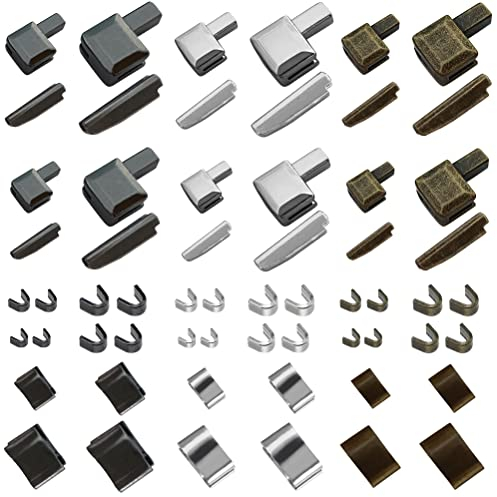 Reißverschluss Reparatur Set, ARPDJK 60 Stücke Zinklegierung Ersatz Zipper Schieber Kit, #3#5#8#10 Metall Ersatzzipper für Jacke Jeans Nähen Heimwerken Basteln - Silber, Schwarz, Bronze