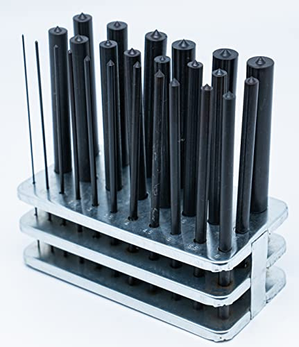 LLDSIMEX 25-teiliges Transferstanzer-Set 1 mm bis 13 mm x 0,5 mm | Unverzichtbares Werkzeug zum Positionieren und Bohren