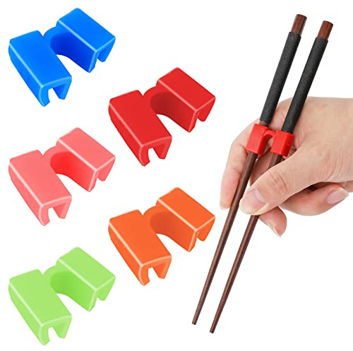 5 Pièces Baguettes Réutilisables Baguettes D'entrainement Baguettes D'entrainement pour Adultes, Débutants, Ou Apprenants (Multicolore)
