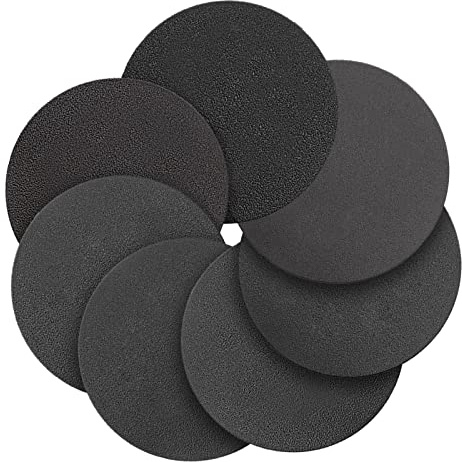 35 Stück schleifpapier 125mm klett,Schleifblätter Klett Grits 60/80/100/120/150/180/240,Schleifpad Rund Ohne Loch Nasse Trockene Schleifscheiben Exzenterschleifer Schleifpapi für Auto Metall Holz