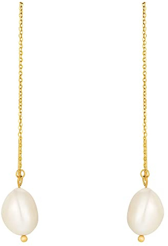 Heideman Ohrringe Dana Damen Set Edelstahl mit Perle weiß 10cm | Ohrhänger-Set im eleganten Stil, schöne Geschenkidee für Freundin oder Partnerin, leicht und hautfreundlich