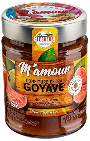 M'AMOUR - CONFITURE GOYAVE POT VERRE 325G - LOT DE 3