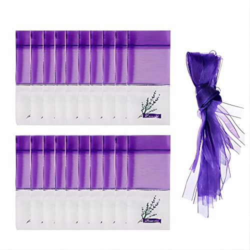 Sacchetti Di Lavanda in Organza - 20 Pezzi Per Spezie, Armadi, Vuoti Da Riempire - Sacchetti Di Garza