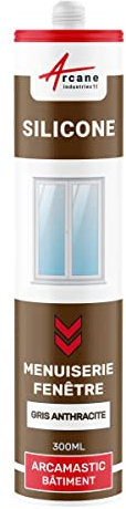 Mastice Silicone per finestre e serramenti: ARCAMASTIC BATIMENT - 300 ml x 1 Grigio Antracite - RAL 7016 - ARCANE INDUSTRIES
