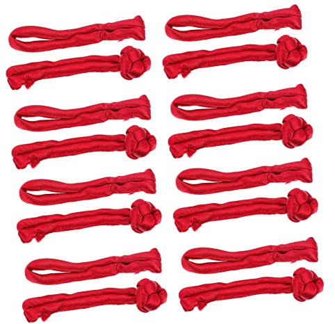 PACKOVE 20paare Chinesische Knopfverschlüsse Retro Satin Knöpfe Für Kleidung Handgenähte Knotenverschlüsse Ziegelrot Für Taiji-anzüge Und Traditionelle Outfits