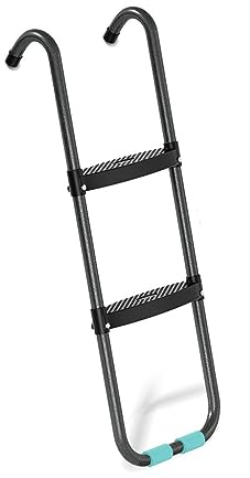 MaiBuL 2-Stufen-Universal-Trampolin-Rolltreppe for den Außenbereich mit Breiten, rutschfesten Stufen und rostbeständiger Stahlleiter (Color : B)