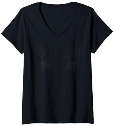 Handschellen brechen Kette Schäkel Handschellen T-Shirt mit V-Ausschnitt